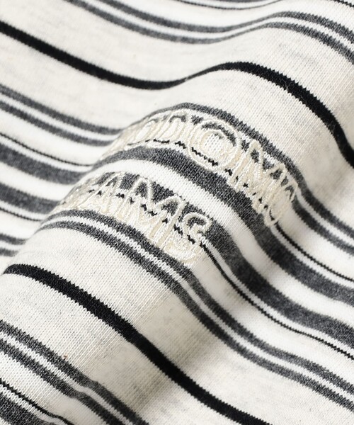 こども ビームス（コドモビームス）の「マルチボーダー ロングスリーブ Tシャツ 2026SS（100～140cm）（Tシャツ/カットソー・キッズ・ライトグレー/ブラウン・90/140/130/110/120/100）」の7枚目の写真