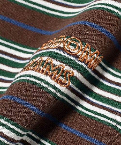 こども ビームス（コドモビームス）の「マルチボーダー ロングスリーブ Tシャツ 2026SS（100～140cm）（Tシャツ/カットソー・キッズ・ライトグレー/ブラウン・90/140/130/110/120/100）」の4枚目の写真