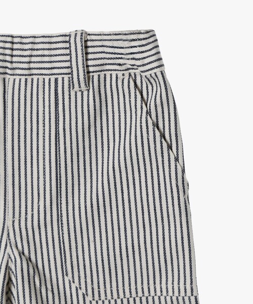 agnes b.（アニエスベー）の「ベビー ストライプ コットン ハーフ パンツ "Poches"（その他パンツ・キッズ・ネイビー・18M/2YEAR/1YEAR）」の4枚目の写真