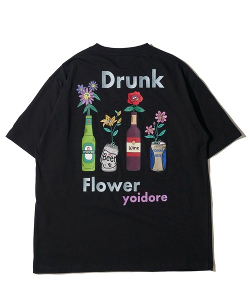 ADPOSION(アドポーション)の「【YOIDORE】酔っ払いフラワーTシャツ / 刺繍MIX グラフィックプリント クルーネックTシャツ(Tシャツ/カットソー・メンズ・ブラック/ライトグリーン/ホワイト・X-LARGE/LARGE/MEDIUM)」の13枚目の写真
