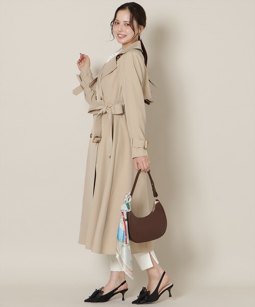 WILLSELECTION（ウィルセレクション）の「【Tulip Series】オリジナルフレアトレンチコート（トレンチコート・レディース・ピンク/ライトベージュ/ベージュ/ミント・MEDIUM/SMALL）」の12枚目の写真