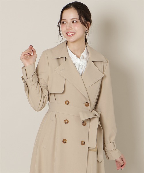 WILLSELECTION（ウィルセレクション）の「【Tulip Series】オリジナルフレアトレンチコート（トレンチコート・レディース・ピンク/ライトベージュ/ベージュ/ミント・MEDIUM/SMALL）」の14枚目の写真