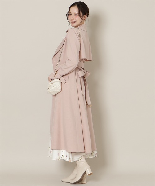 WILLSELECTION（ウィルセレクション）の「【Tulip Series】オリジナルフレアトレンチコート（トレンチコート・レディース・ピンク/ライトベージュ/ベージュ/ミント・MEDIUM/SMALL）」の18枚目の写真