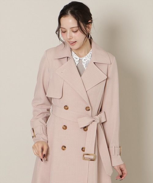 WILLSELECTION（ウィルセレクション）の「【Tulip Series】オリジナルフレアトレンチコート（トレンチコート・レディース・ピンク/ライトベージュ/ベージュ/ミント・MEDIUM/SMALL）」の19枚目の写真