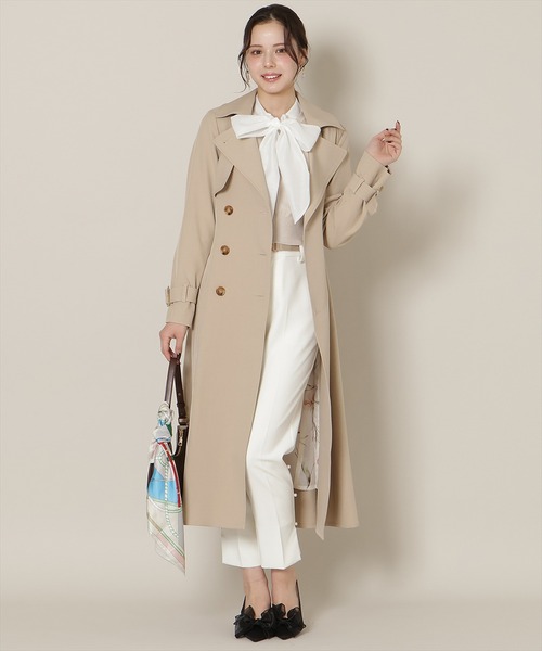 WILLSELECTION（ウィルセレクション）の「【Tulip Series】オリジナルフレアトレンチコート（トレンチコート・レディース・ピンク/ライトベージュ/ベージュ/ミント・MEDIUM/SMALL）」の10枚目の写真