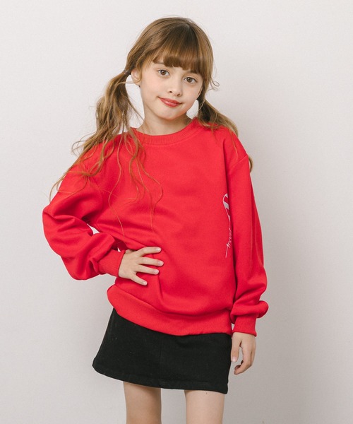 URBAN CHERRY（アーバンチェリー）の「バックハートバルーンデザイントレーナー（スウェット・キッズ・ホワイト/レッド・150cm/130cm/110cm/140cm/120cm）」の3枚目の写真
