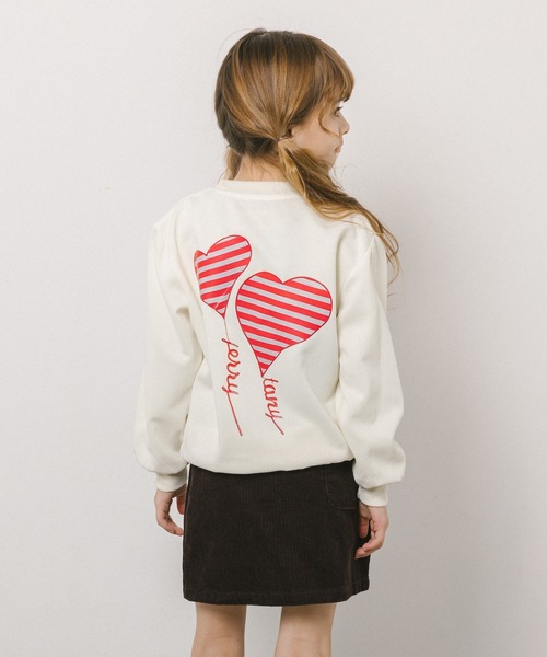 URBAN CHERRY（アーバンチェリー）の「バックハートバルーンデザイントレーナー（スウェット・キッズ・ホワイト/レッド・150cm/130cm/110cm/140cm/120cm）」の7枚目の写真