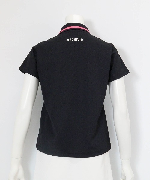 archivio(アルチビオ)の「<LADIES>UV速乾ロゴジップポロシャツ(ポロシャツ・レディース・イエロー/ブラック/ホワイト/レッド・L/M/S)」の6枚目の写真