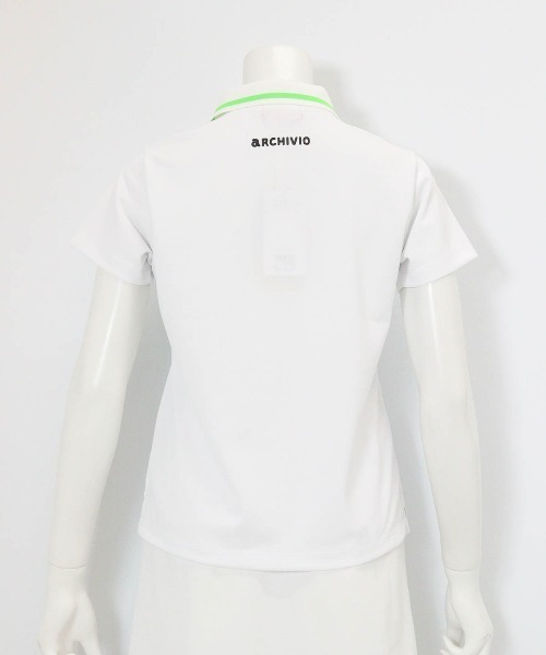 archivio(アルチビオ)の「<LADIES>UV速乾ロゴジップポロシャツ(ポロシャツ・レディース・イエロー/ブラック/ホワイト/レッド・L/M/S)」の12枚目の写真