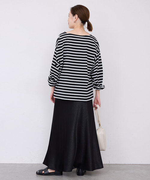 Le Minor（ルミノア）の「LE MINOR/ルミノア SLOBE別注 ビッグボーダロンTEE 【洗濯機使用可能】（Tシャツ/カットソー・レディース・ブラック/ネイビー/ピンク・FREE）」の13枚目の写真