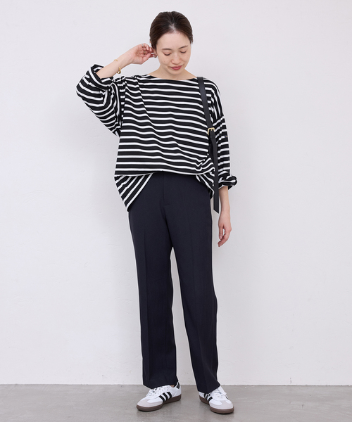 Le Minor（ルミノア）の「LE MINOR/ルミノア SLOBE別注 ビッグボーダロンTEE 【洗濯機使用可能】（Tシャツ/カットソー・レディース・ブラック/ネイビー/ピンク・FREE）」の15枚目の写真