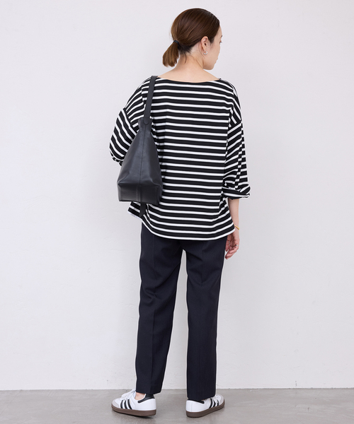 Le Minor（ルミノア）の「LE MINOR/ルミノア SLOBE別注 ビッグボーダロンTEE 【洗濯機使用可能】（Tシャツ/カットソー・レディース・ブラック/ネイビー/ピンク・FREE）」の16枚目の写真