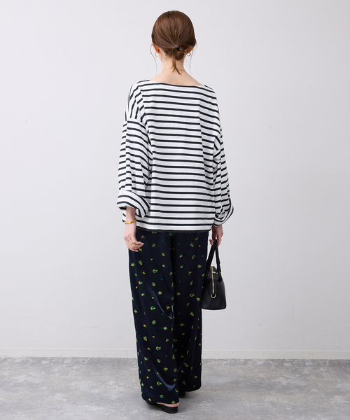 Le Minor（ルミノア）の「LE MINOR/ルミノア SLOBE別注 ビッグボーダロンTEE 【洗濯機使用可能】（Tシャツ/カットソー・レディース・ブラック/ネイビー/ピンク・FREE）」の19枚目の写真