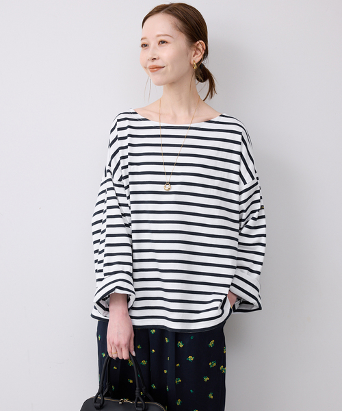 Le Minor（ルミノア）の「LE MINOR/ルミノア SLOBE別注 ビッグボーダロンTEE 【洗濯機使用可能】（Tシャツ/カットソー・レディース・ブラック/ネイビー/ピンク・FREE）」の20枚目の写真