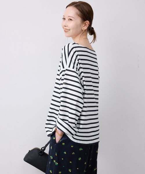 Le Minor（ルミノア）の「LE MINOR/ルミノア SLOBE別注 ビッグボーダロンTEE 【洗濯機使用可能】（Tシャツ/カットソー・レディース・ブラック/ネイビー/ピンク・FREE）」の21枚目の写真