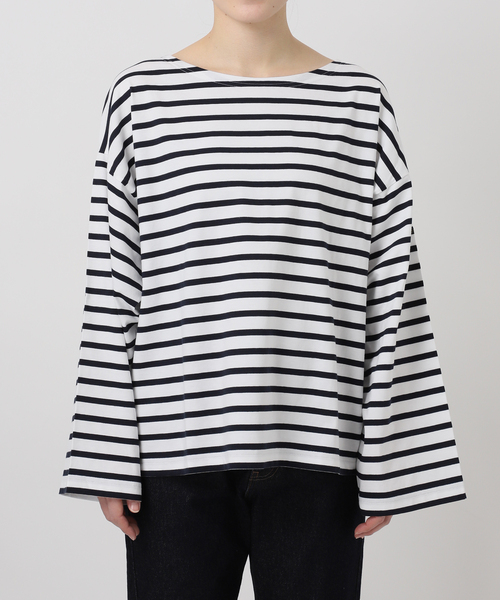 Le Minor（ルミノア）の「LE MINOR/ルミノア SLOBE別注 ビッグボーダロンTEE（Tシャツ/カットソー・レディース・ブラック/ネイビー/ピンク・FREE）」の11枚目の写真