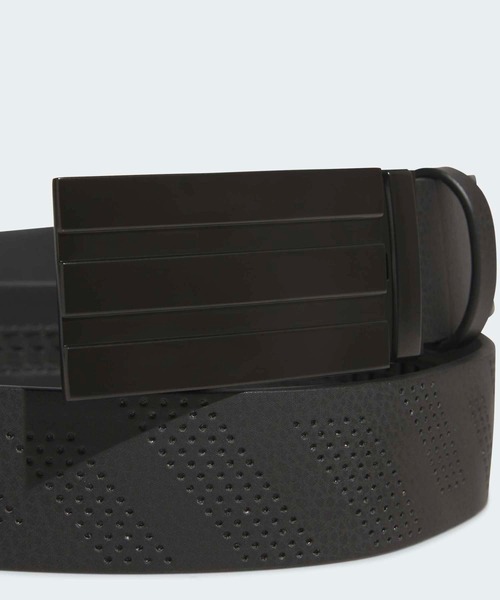 adidas(アディダス)の「スリーストライプス バックル ポリウレタン レザー ノーホール ベルト【adidas Golf/アディダスゴルフ】(ベルト・メンズ・ブラック/ホワイト・MEDIUM)」の5枚目の写真