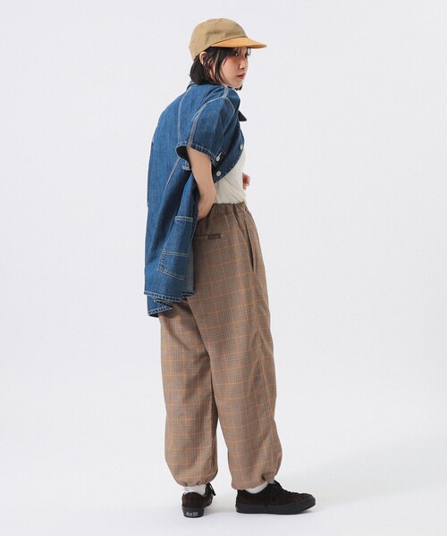 Gramicci（グラミチ）の「【別注】Gramicci / チェック イージーパンツ（スラックス・レディース・ネイビー/ベージュ・ONE SIZE）」の6枚目の写真