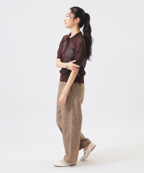 Gramicci（グラミチ）の「【別注】Gramicci / チェック イージーパンツ（スラックス・レディース・ネイビー/ベージュ・ONE SIZE）」の9枚目の写真