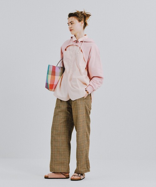 Gramicci（グラミチ）の「【別注】Gramicci / チェック イージーパンツ（スラックス・レディース・ネイビー/ベージュ・ONE SIZE）」の14枚目の写真