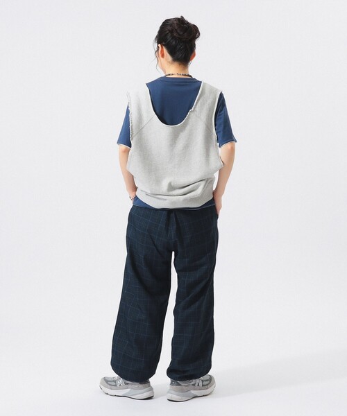 Gramicci（グラミチ）の「【別注】Gramicci / チェック イージーパンツ（スラックス・レディース・ネイビー/ベージュ・ONE SIZE）」の17枚目の写真