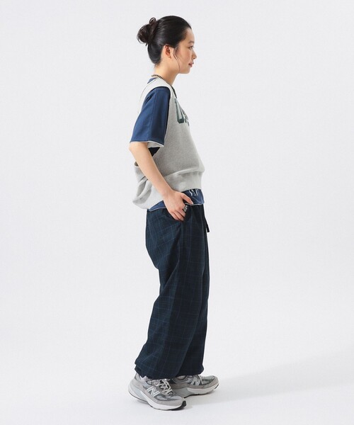 Gramicci（グラミチ）の「【別注】Gramicci / チェック イージーパンツ（スラックス・レディース・ネイビー/ベージュ・ONE SIZE）」の18枚目の写真