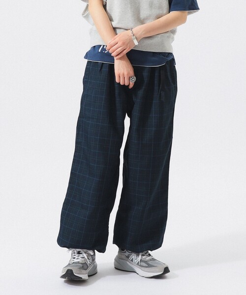 Gramicci（グラミチ）の「【別注】Gramicci / チェック イージーパンツ（スラックス・レディース・ネイビー/ベージュ・ONE SIZE）」の19枚目の写真