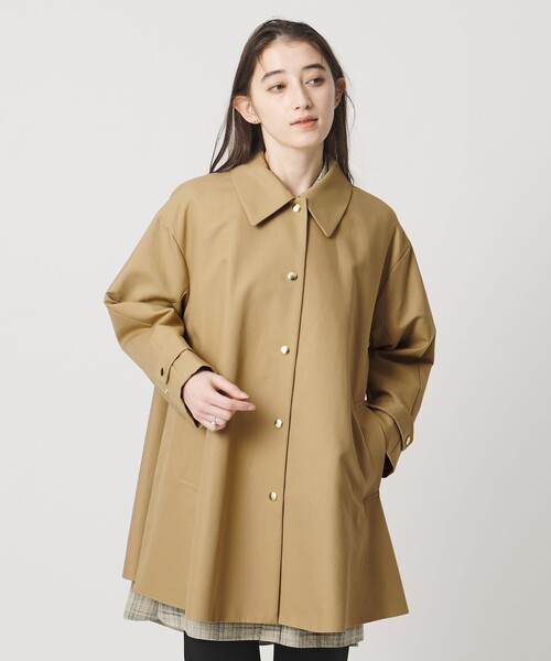 UNITED ARROWS（ユナイテッドアローズ）の「Aライン ステンカラーコート（ステンカラーコート・レディース・ネイビー/ベージュ・38/36）」の5枚目の写真