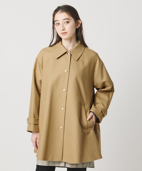 UNITED ARROWS（ユナイテッドアローズ）の「Aライン ステンカラーコート（ステンカラーコート・レディース・ネイビー/ベージュ・38/36）」の6枚目の写真