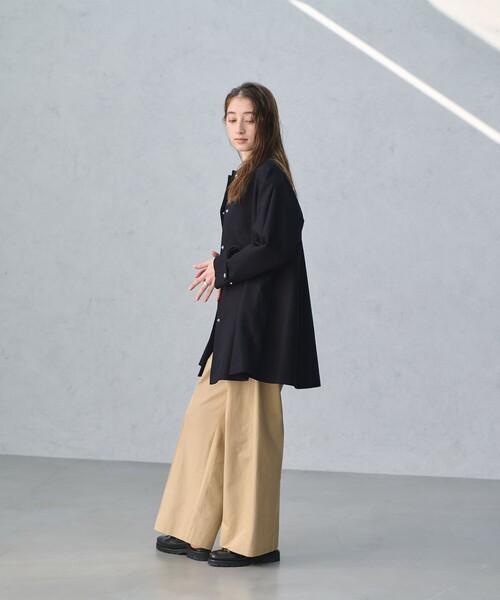 UNITED ARROWS（ユナイテッドアローズ）の「Aライン ステンカラーコート（ステンカラーコート・レディース・ネイビー/ベージュ・38/36）」の11枚目の写真