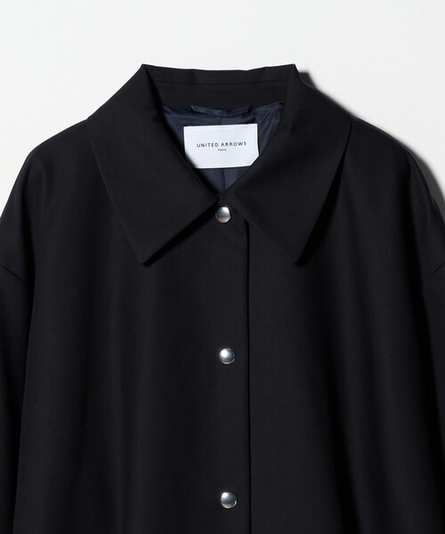 UNITED ARROWS（ユナイテッドアローズ）の「Aライン ステンカラーコート（ステンカラーコート・レディース・ネイビー/ベージュ・38/36）」の18枚目の写真