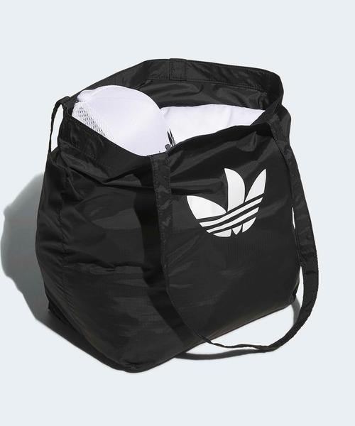 adidas（アディダス）の「adidas/アディダス　HERI S HEAD EC BAG ポケッタブル エコバッグ 2026年 夏 夏服（エコバッグ/サブバッグ・メンズ・ブラック/ブルー・FREE）」の5枚目の写真