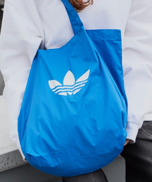adidas（アディダス）の「adidas/アディダス　HERI S HEAD EC BAG ポケッタブル エコバッグ 2026年 夏 夏服（エコバッグ/サブバッグ・メンズ・ブラック/ブルー・FREE）」の15枚目の写真