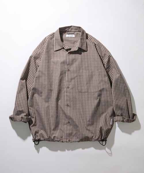 MAISON CLUB（メゾンクラブ）の「【MAISON CLUB】Broad Drawcord Box Shirt / ブロードドローコードボックスシャツ（シャツ/ブラウス・メンズ・サックスブルー/ホワイト/ブラック系1/ネイビー/サックスブルー系1/グレイッシュベージュ/ブラック/ブラック系その他2/ブラウン系1・L/M）」の5枚目の写真