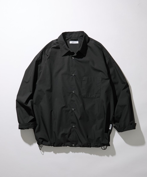 MAISON CLUB（メゾンクラブ）の「【MAISON CLUB】Broad Drawcord Box Shirt / ブロードドローコードボックスシャツ（シャツ/ブラウス・メンズ・サックスブルー/ホワイト/ブラック系1/ネイビー/サックスブルー系1/グレイッシュベージュ/ブラック/ブラック系その他2/ブラウン系1・L/M）」の2枚目の写真