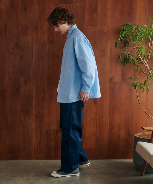 MAISON CLUB(メゾンクラブ)の「【MAISON CLUB】Broad Drawcord Box Shirt / ブロードドローコードボックスシャツ(シャツ/ブラウス・メンズ・サックスブルー/ホワイト/ブラック系1/ネイビー/サックスブルー系1・L/M)」の22枚目の写真