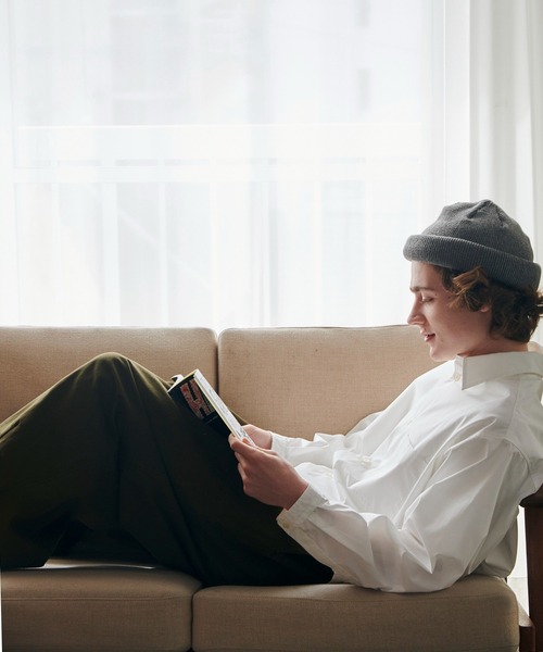 MAISON CLUB（メゾンクラブ）の「【MAISON CLUB】Broad Drawcord Box Shirt / ブロードドローコードボックスシャツ（シャツ/ブラウス・メンズ・サックスブルー/ホワイト/ブラック系1/ネイビー/サックスブルー系1・L/M）」の8枚目の写真