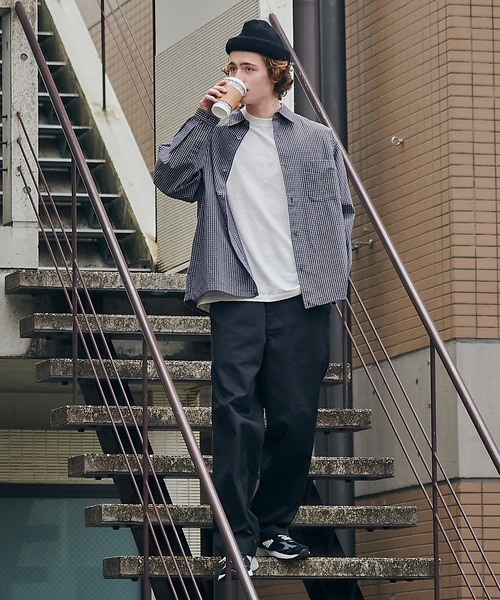 MAISON CLUB（メゾンクラブ）の「【MAISON CLUB】Broad Drawcord Box Shirt / ブロードドローコードボックスシャツ（シャツ/ブラウス・メンズ・サックスブルー/ホワイト/ブラック系1/ネイビー/サックスブルー系1・L/M）」の13枚目の写真