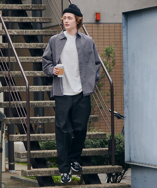 MAISON CLUB（メゾンクラブ）の「【MAISON CLUB】Broad Drawcord Box Shirt / ブロードドローコードボックスシャツ（シャツ/ブラウス・メンズ・サックスブルー/ホワイト/ブラック系1/ネイビー/サックスブルー系1・L/M）」の14枚目の写真