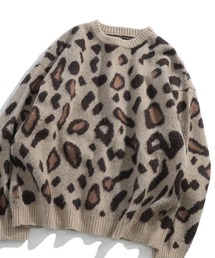 HALHAM（ハルハム）の「アニマル グラデーション 総柄 プルオーバー クルーネック ニット ユニセックス オーバーサイズ メンズ レディース（ニット/セーター）」