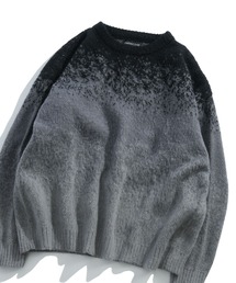 おしゃれスタ（オシャレスタ）の「アニマル グラデーション 総柄 プルオーバー クルーネック ニット ユニセックス（ニット/セーター）」