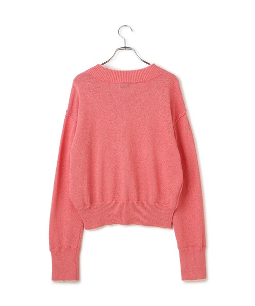 ADAM ET ROPE'（アダムエロペ）の「ペーパーヤーンプルオーバー（ニット/セーター・レディース・オフホワイト/ブラック/ピンク・FREE）」の17枚目の写真