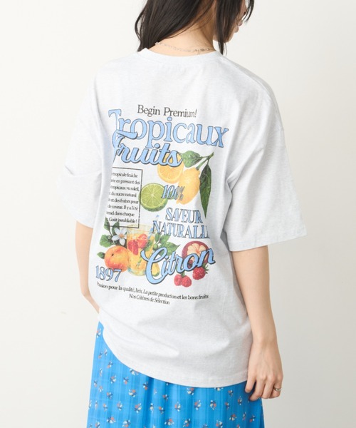 Unitage(ユニテージ)の「フルーツプリントBIG TEE(Tシャツ/カットソー・レディース・グレー系その他/グレー/ホワイト系その他/ホワイト・FREE)」の12枚目の写真