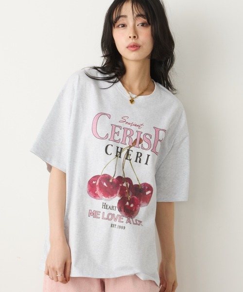 Unitage(ユニテージ)の「フルーツプリントBIG TEE(Tシャツ/カットソー・レディース・グレー系その他/グレー/ホワイト系その他/ホワイト・FREE)」の17枚目の写真