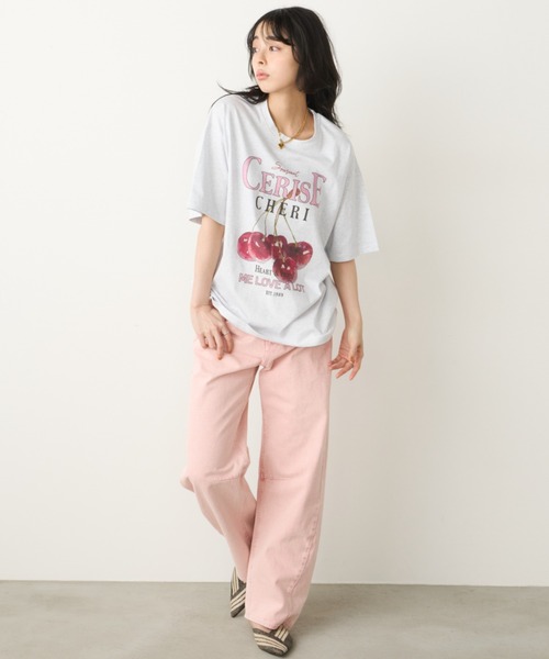 Unitage(ユニテージ)の「フルーツプリントBIG TEE(Tシャツ/カットソー・レディース・グレー系その他/グレー/ホワイト系その他/ホワイト・FREE)」の20枚目の写真