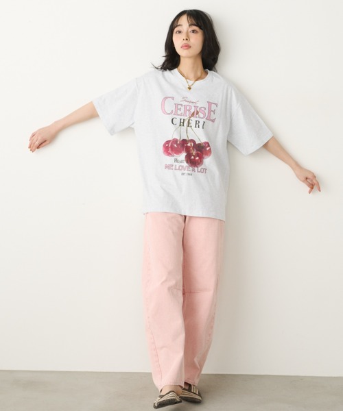 Unitage(ユニテージ)の「フルーツプリントBIG TEE(Tシャツ/カットソー・レディース・グレー系その他/グレー/ホワイト系その他/ホワイト・FREE)」の22枚目の写真