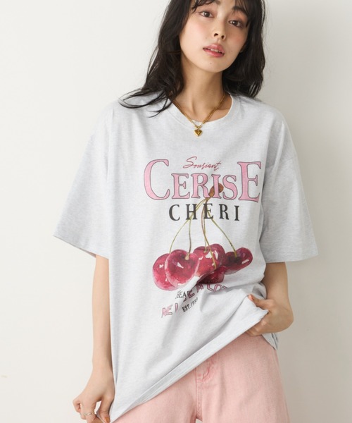 Unitage(ユニテージ)の「フルーツプリントBIG TEE(Tシャツ/カットソー・レディース・グレー系その他/グレー/ホワイト系その他/ホワイト・FREE)」の16枚目の写真
