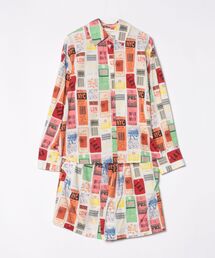ビスチェ付シャーリングシャツドレス（ワンピース）｜Vivienne