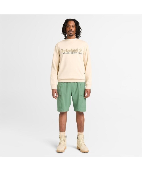 Timberland(ティンバーランド)の「エスタブリッシュド 1973 クルーネック スウェットシャツ メンズ(スウェット・メンズ・ライトベージュ・XX-LARGE/X-LARGE/MEDIUM/LARGE)」の2枚目の写真