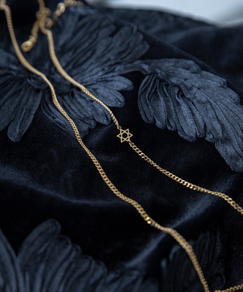 VACANCY(ヴァカンシー)の「スターモチーフ2連チェーンネックレス/取り外し可能(ネックレス・レディース・シルバー/ゴールド・FREE)」の2枚目の写真